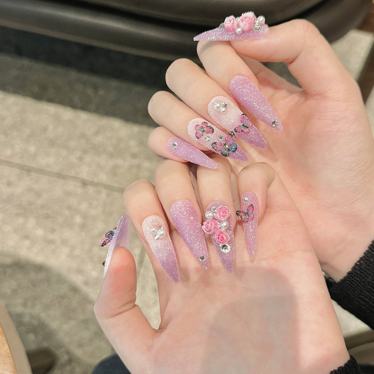 Purple Bloom Stilettos