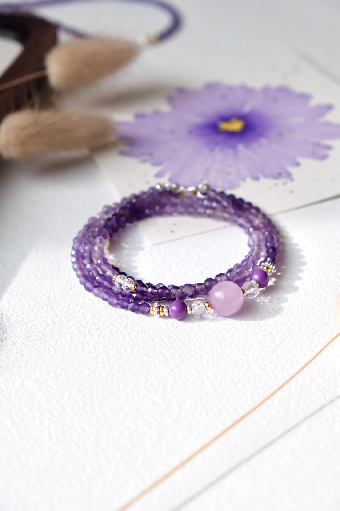 Amethyst Healing Long Necklace – Tranquility & Clarity