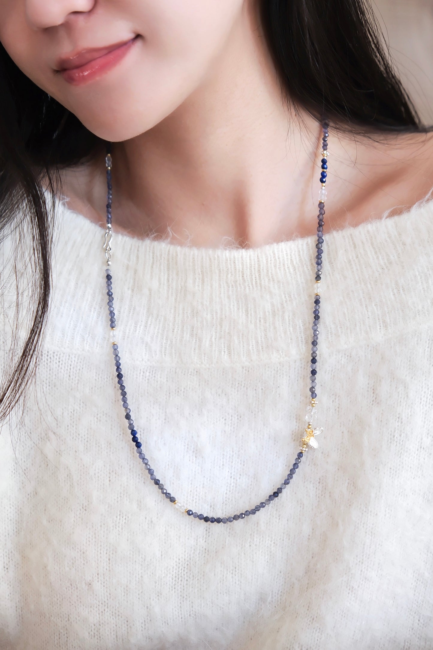 Lapis Lazuli Long Necklace – Serenity in Blue