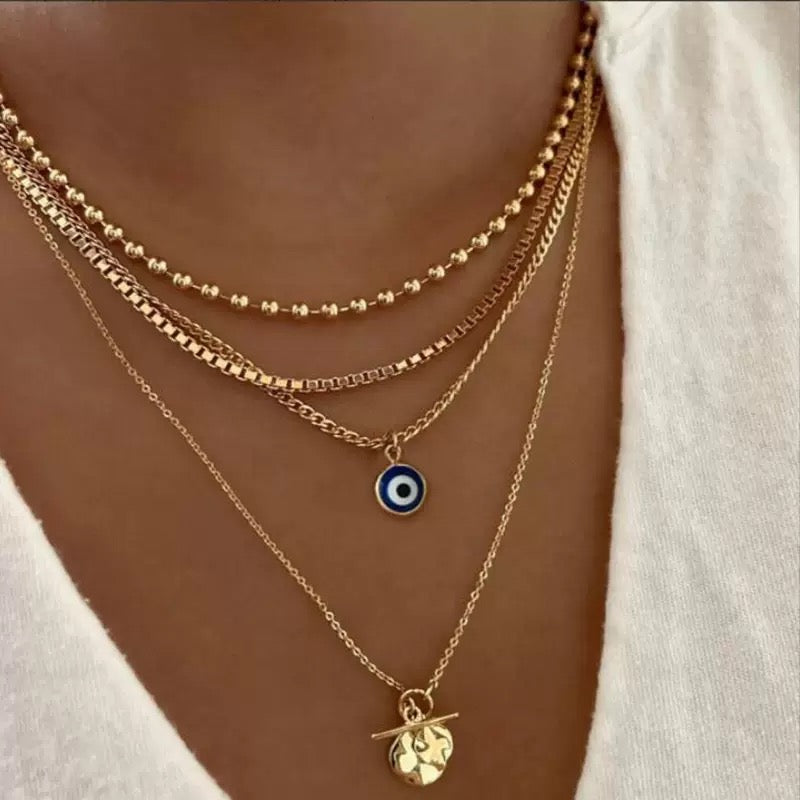 Trendy 4-Layer Chain Necklace