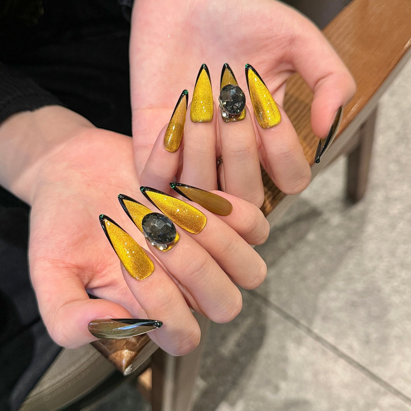 Royal Gold Dagger Nails