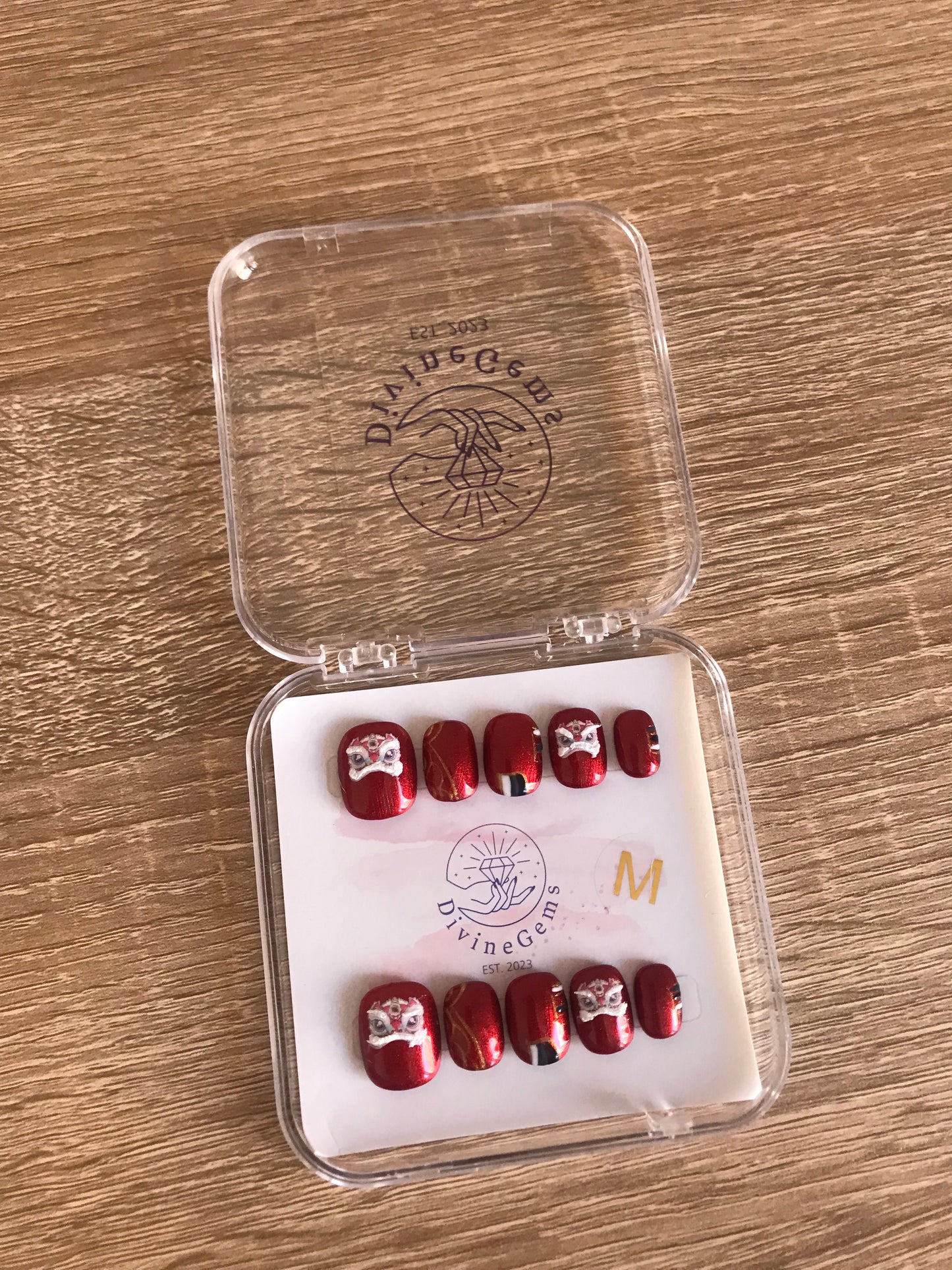 Lunar Lion Dance Nails