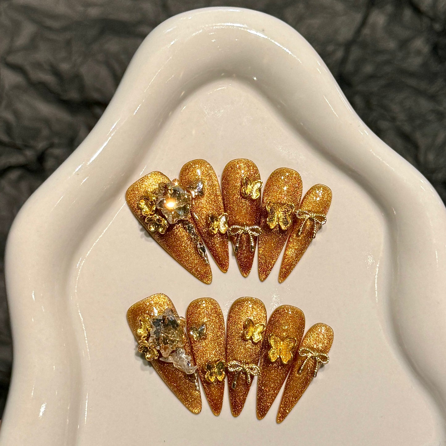 Gilded Stiletto Tips