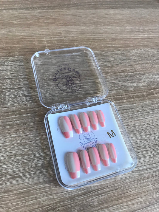 Classic Pink and White French Manicure