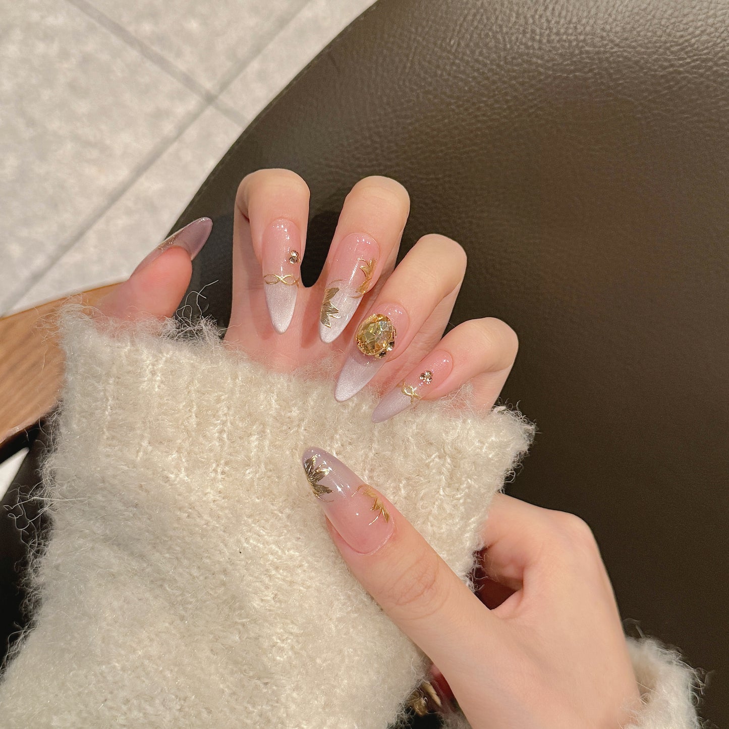 Pink Champagne Nails