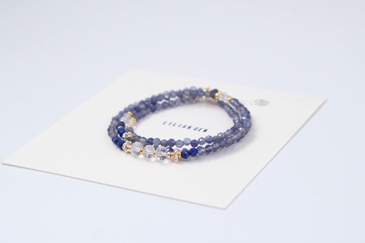 Collier court en lapis-lazuli – Simplicité sereine