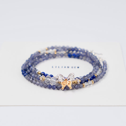 Collier long en lapis-lazuli – Sérénité en bleu