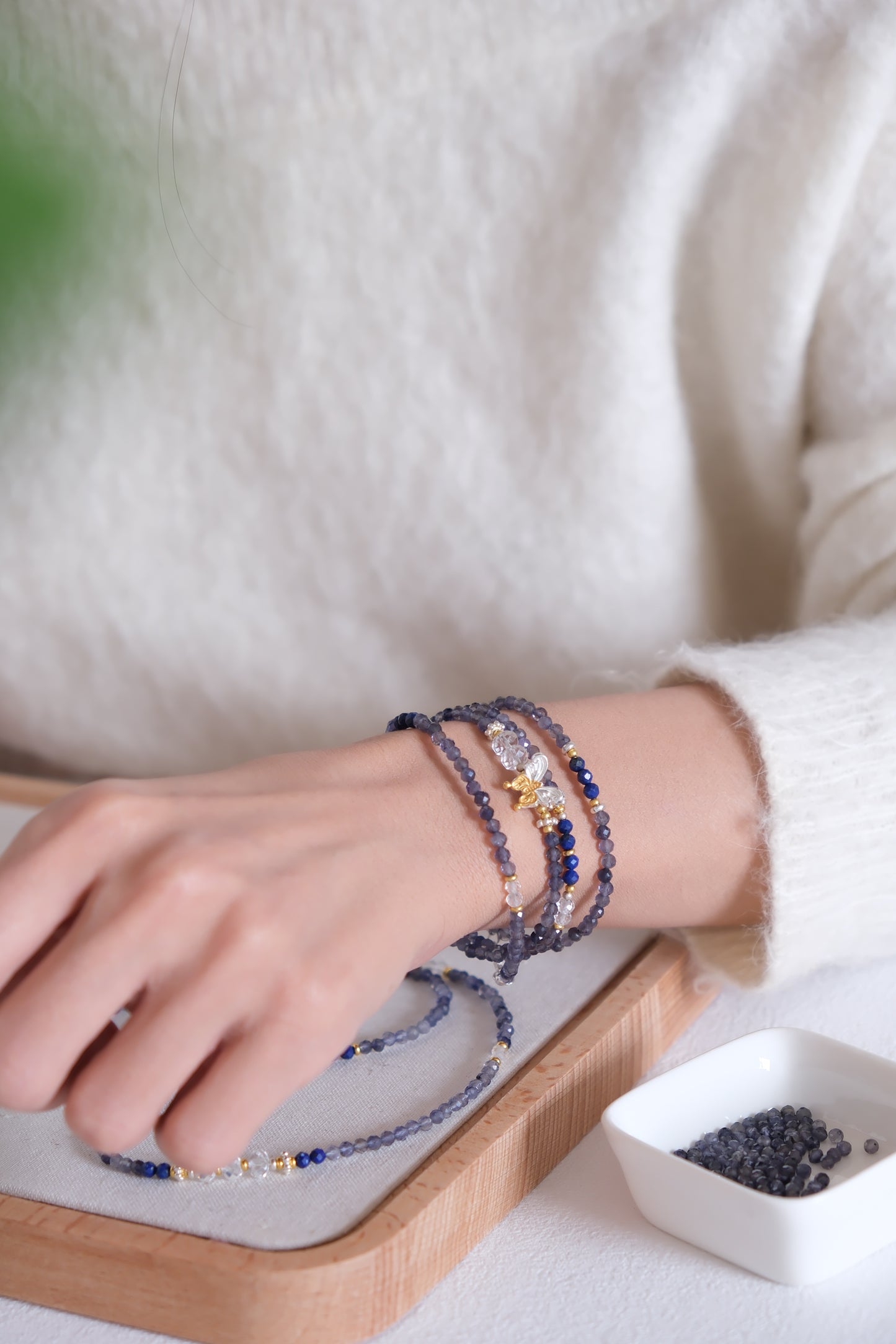 Collier long en lapis-lazuli – Sérénité en bleu