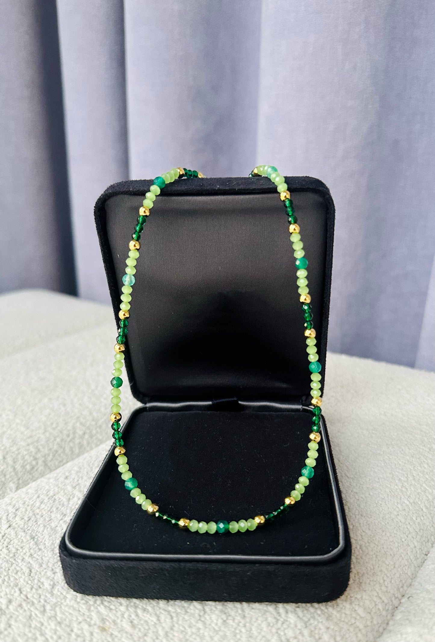 Verdant Ombre Set - Green Gradient Handcrafted Jewelry Set